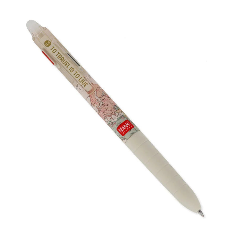 Stylo encre gel effaçable 3 couleurs — travel