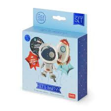 Set de 5 Ballons d’anniversaire Let’s Party Space 3
