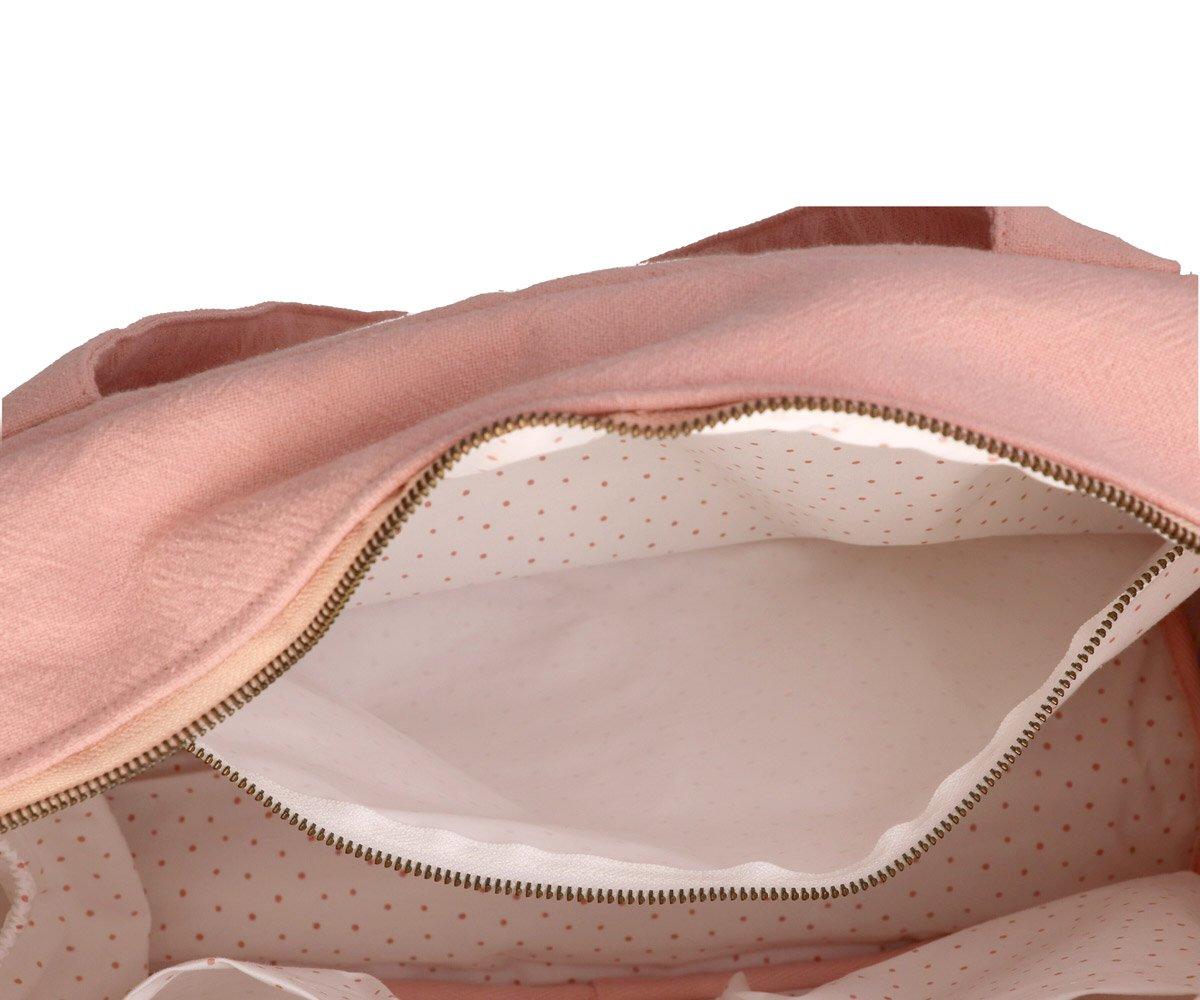 Sac à langer en coton sauge 2