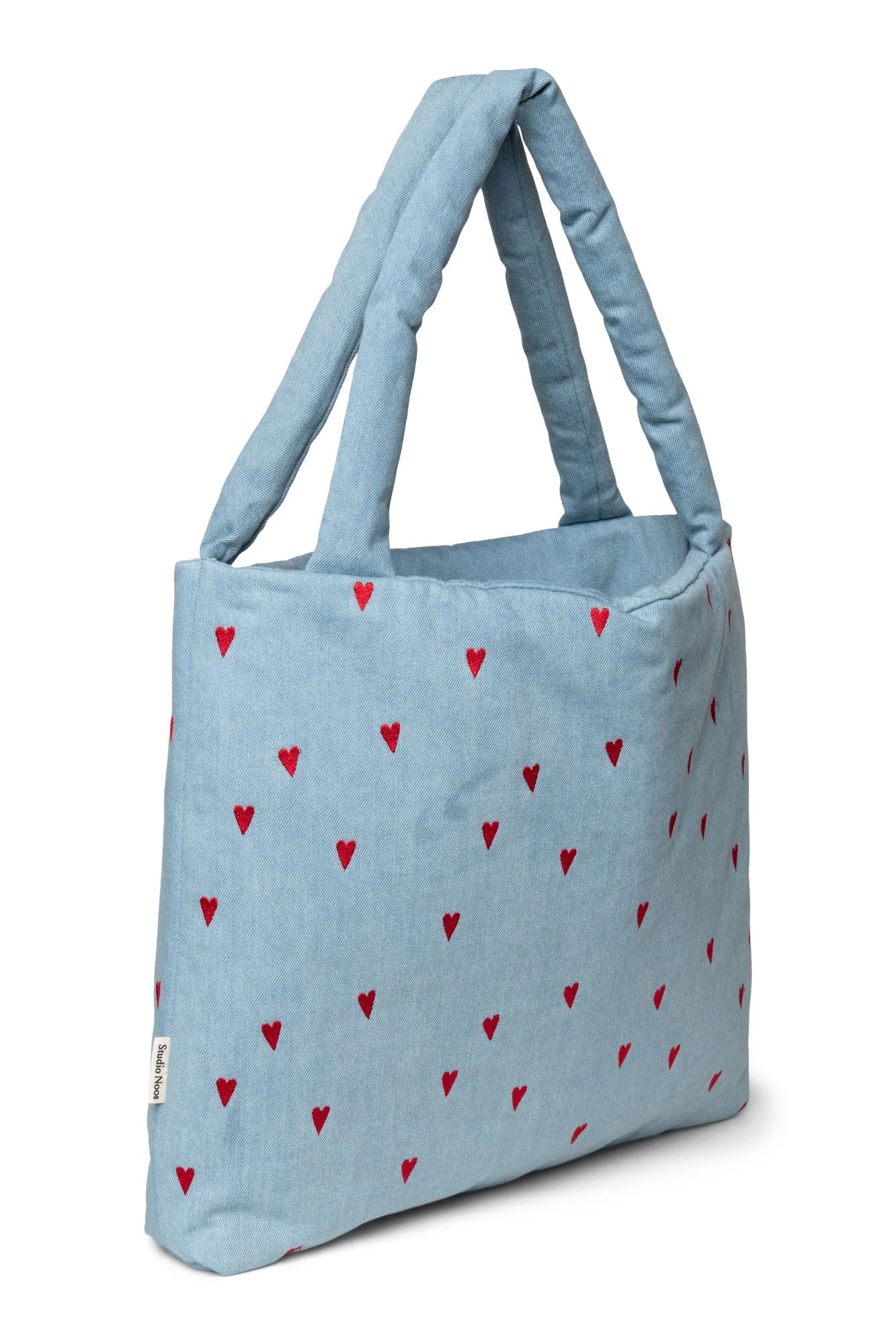 Sac à langer Denim coeurs rouges brodés ❤️ 3