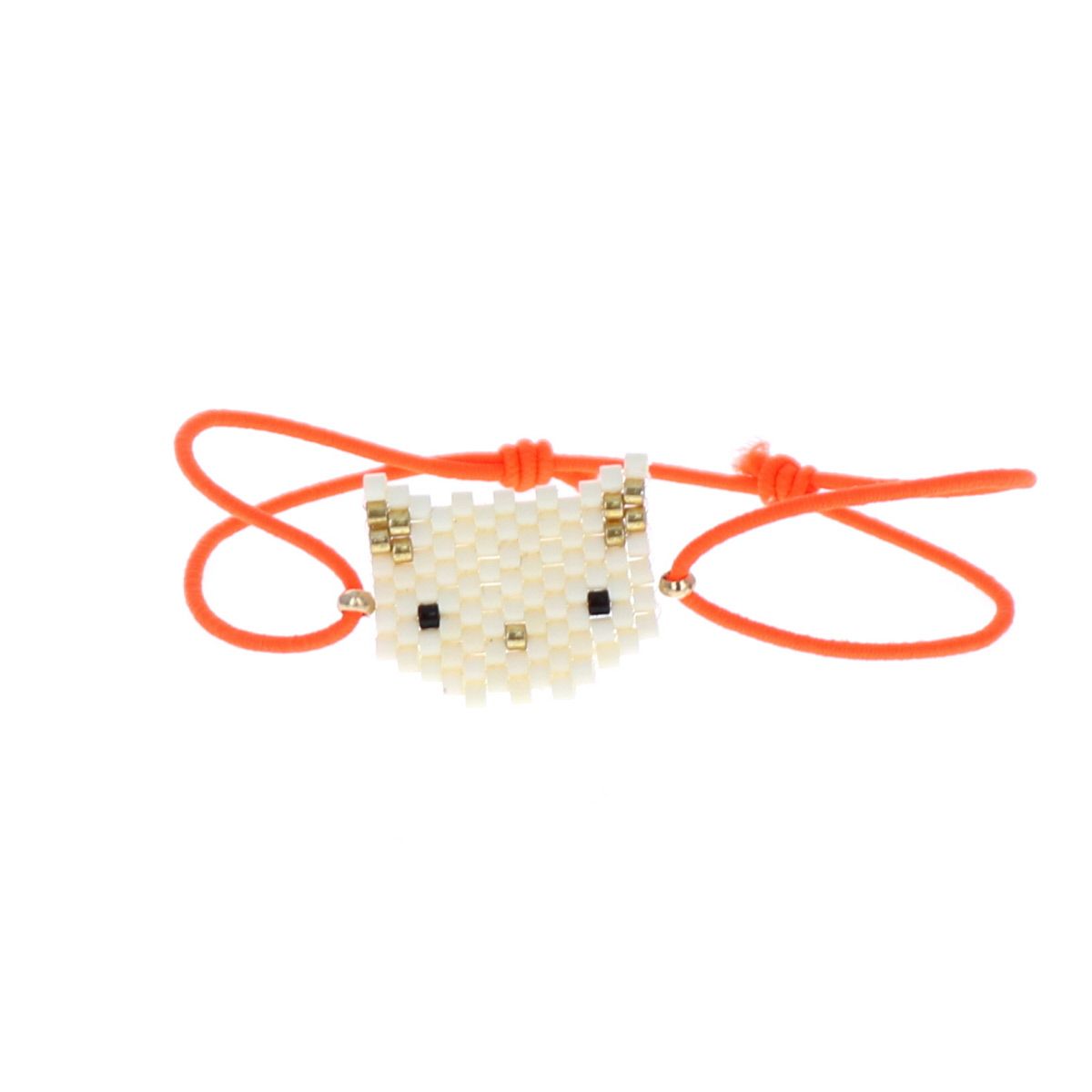 Bracelet enfant à perles chat 2