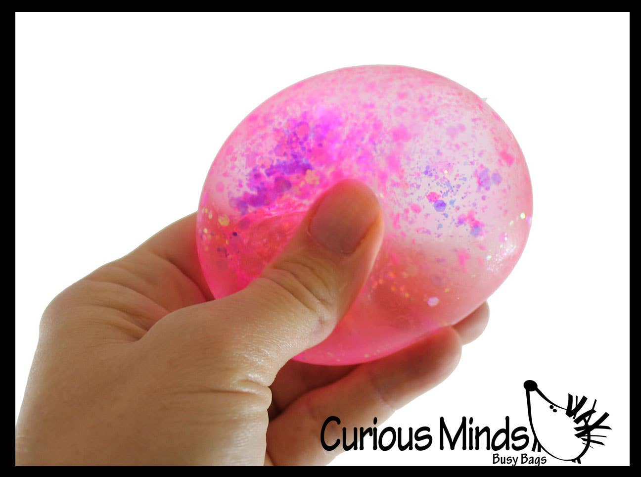Balle anti stress épaisse à paillettes et à gel 11