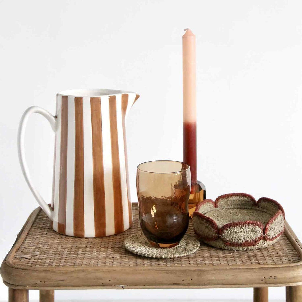 Grand Pichet rayure marron