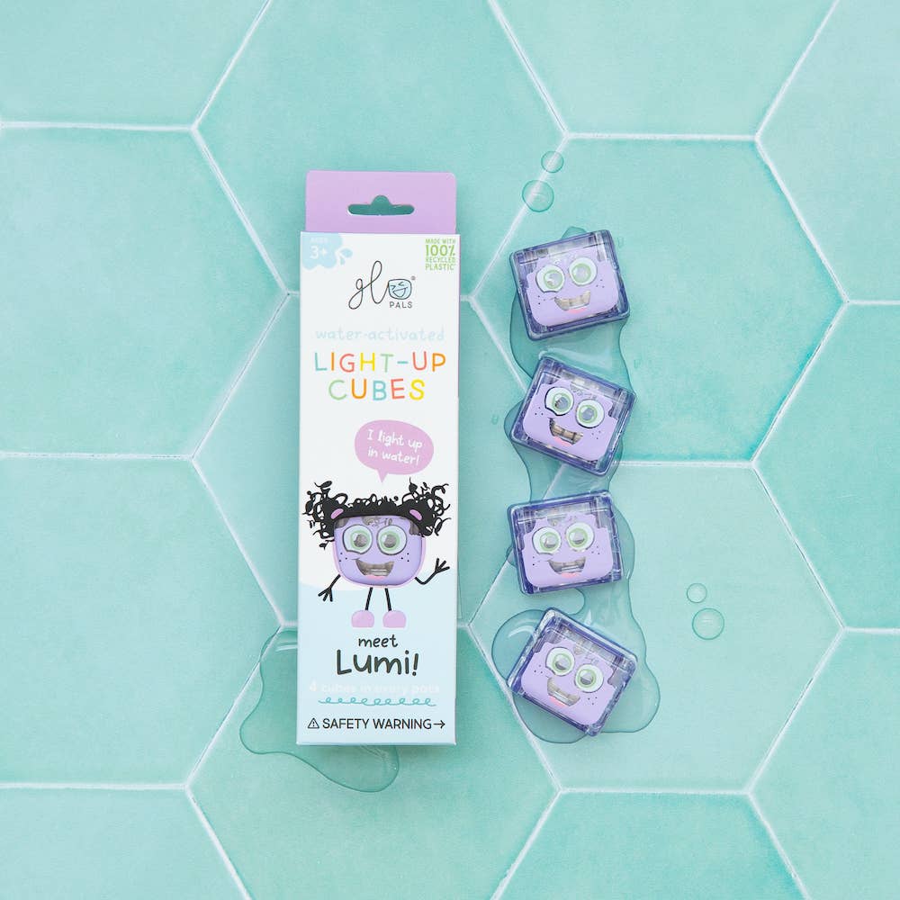 Cubes lumineux pour le bain violet II 4