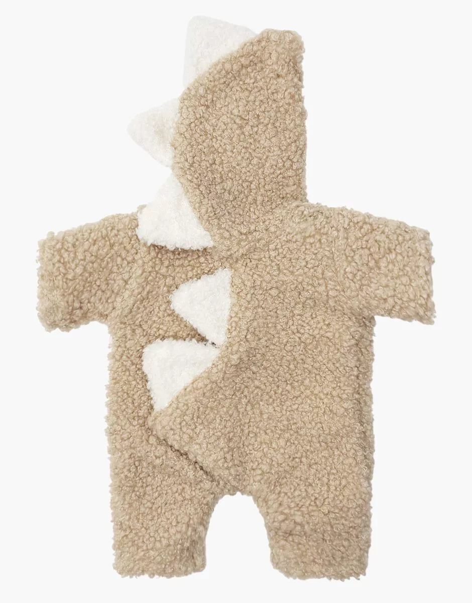 Babies – Combinaison Dino en bouclette beige et ses chaussons