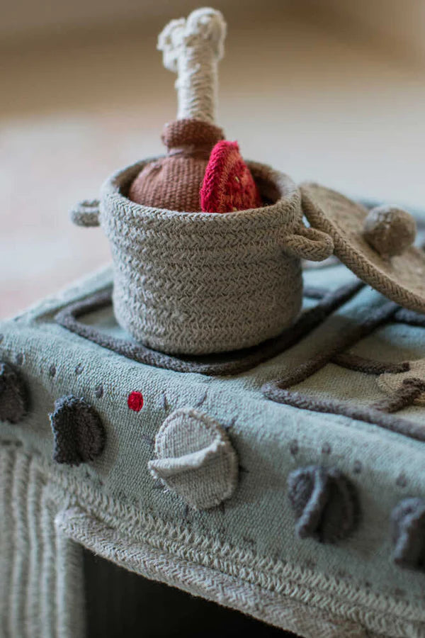 Set de cuisine avec aliments en tissu 2