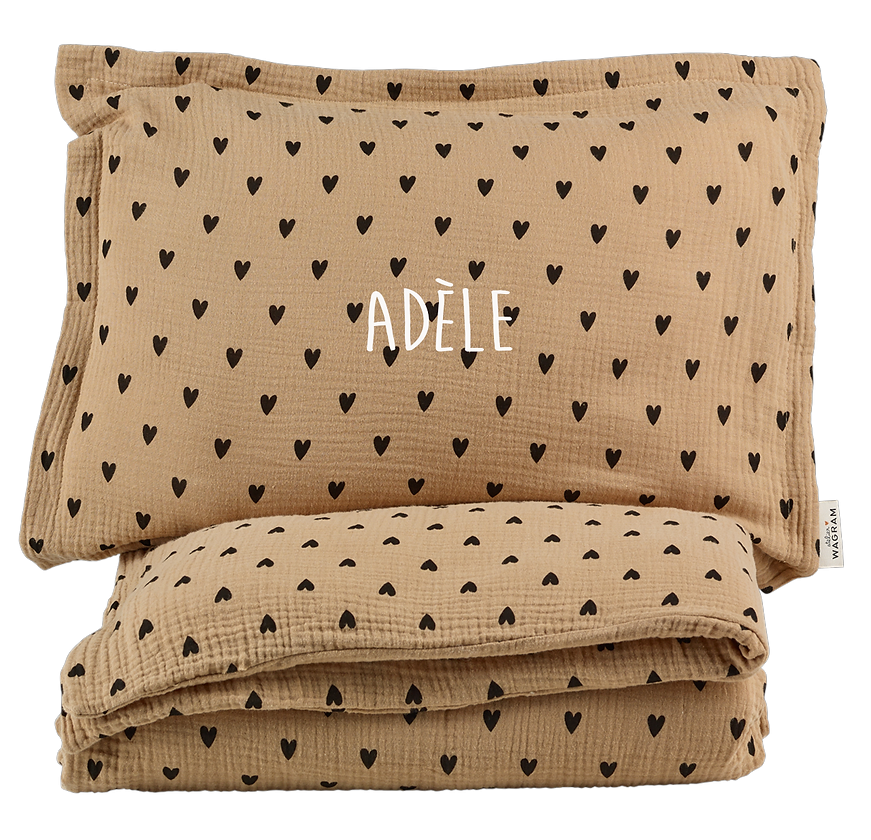 Parure de couette petits coeurs  140x200 8