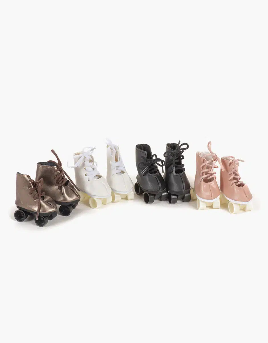 Gordi : Paire de patins à roulettes en simili cuir rose 2