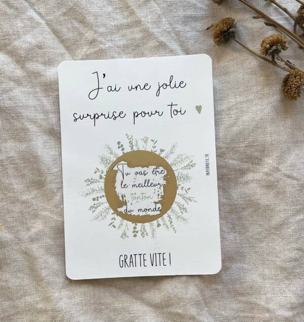 Carte à gratter “tonton” 3