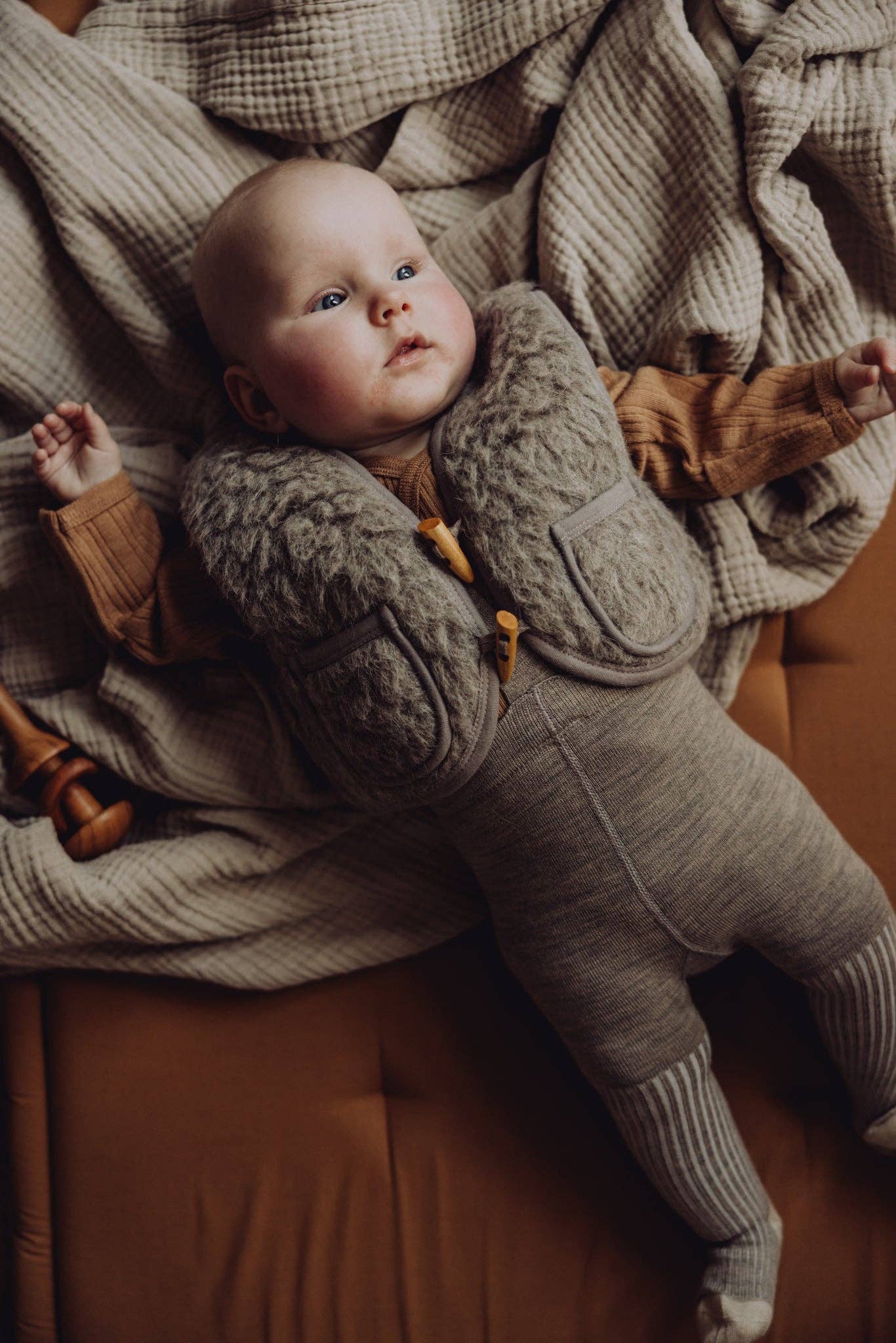 Gilet Sherpa en laine - Sand 2