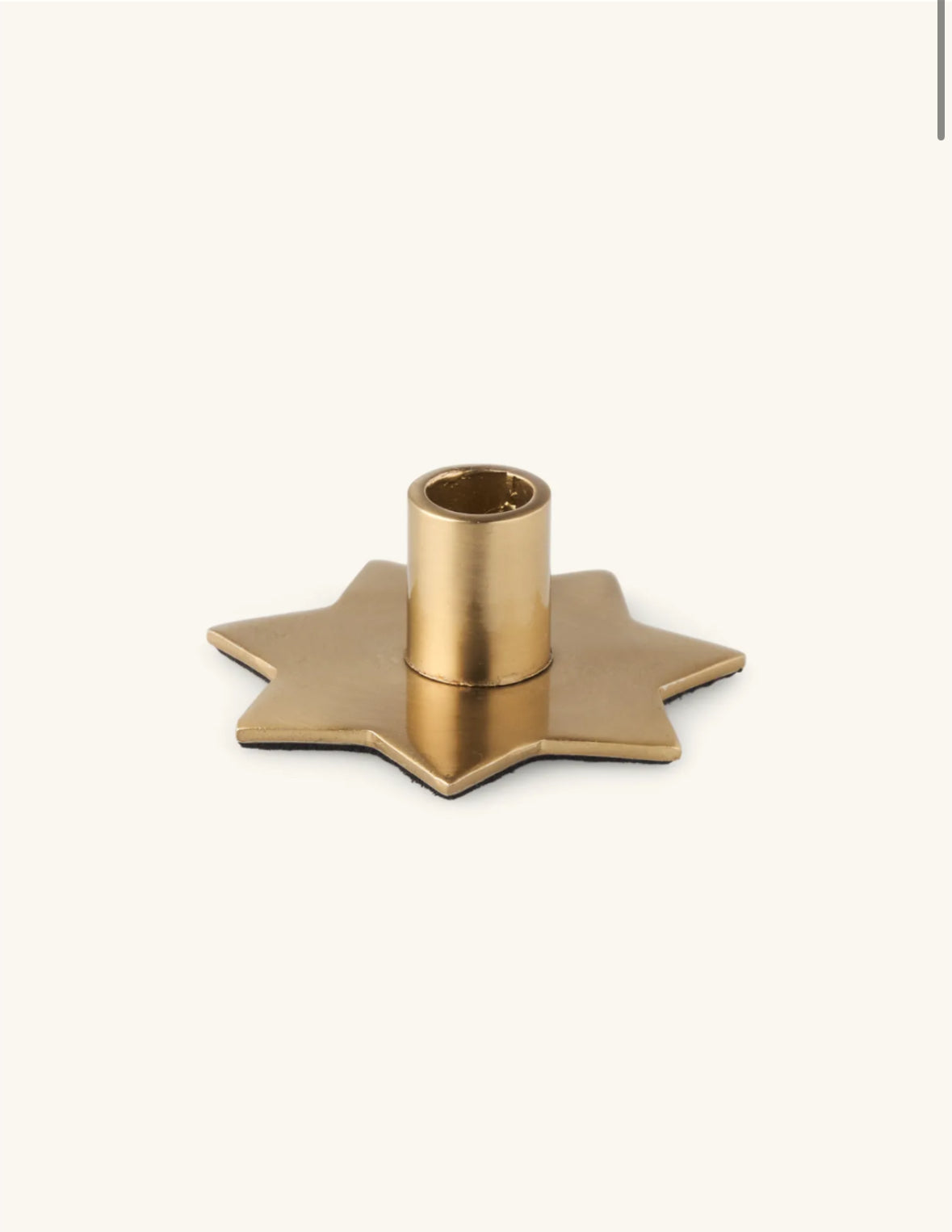 Bougeoir étoile pour bougie de fleuriste — Doré