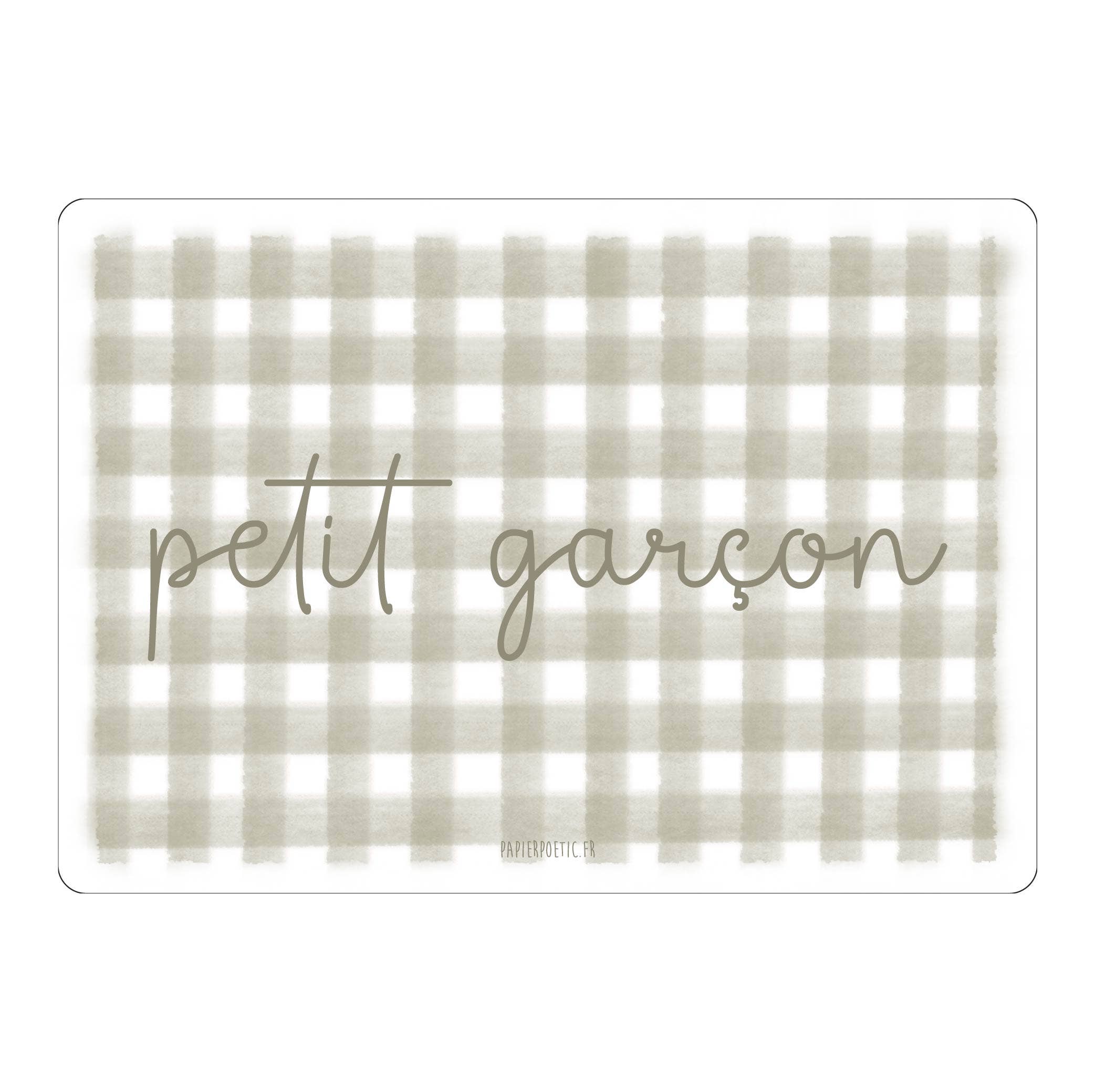 Carte "Petit garçon" vichy