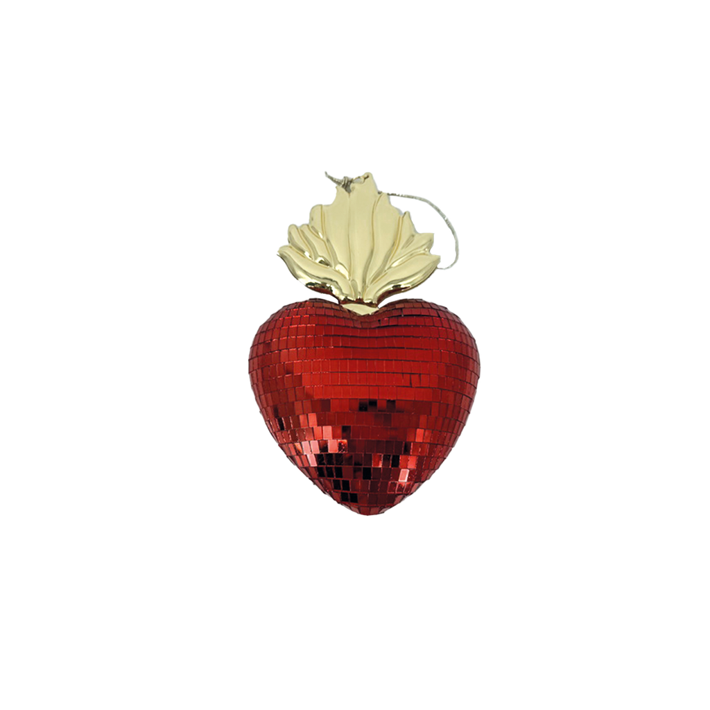 Cœur disco Ex-voto rouge