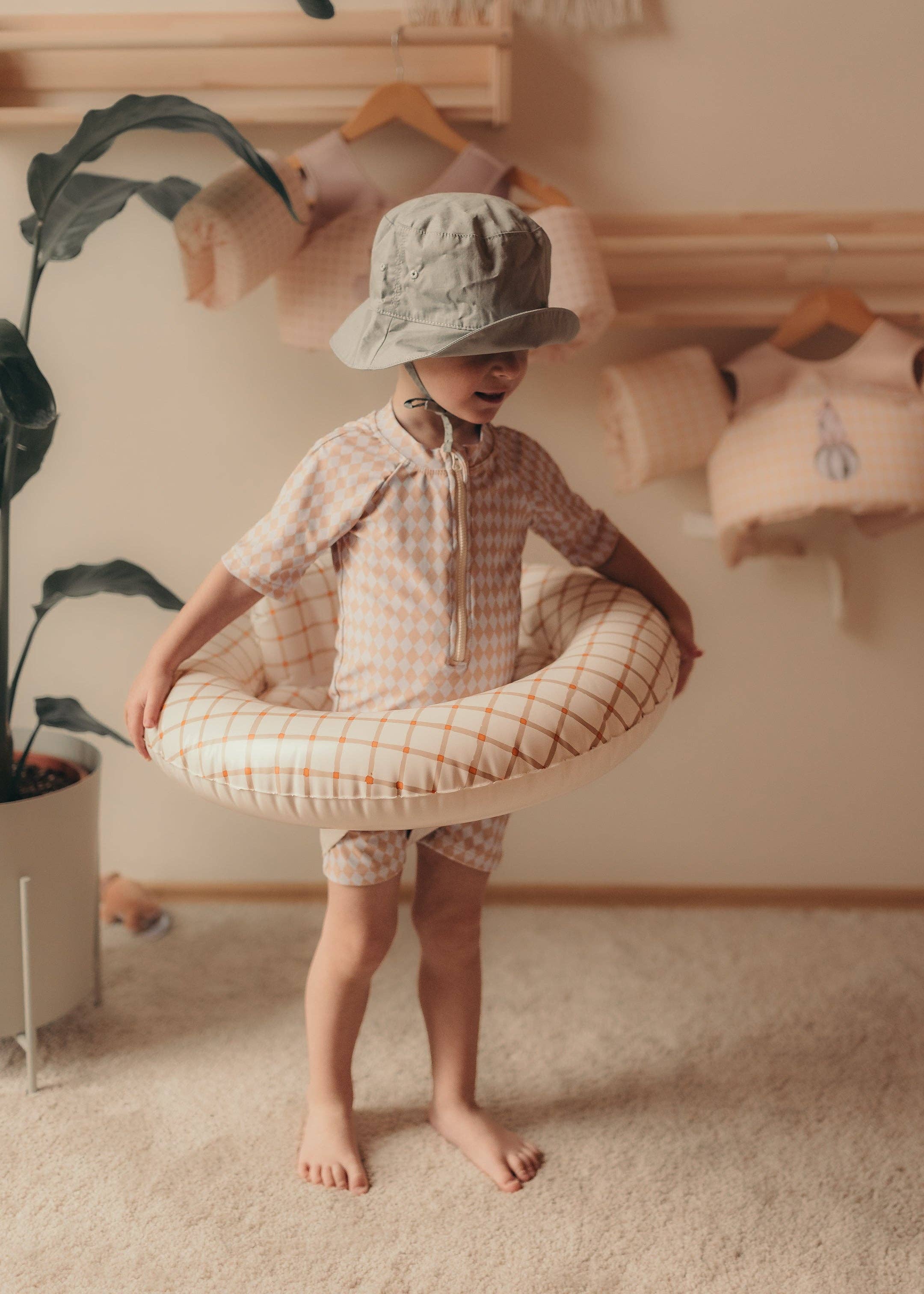 Siège bouée Bébé Gonflable - Carrés Organiques 3
