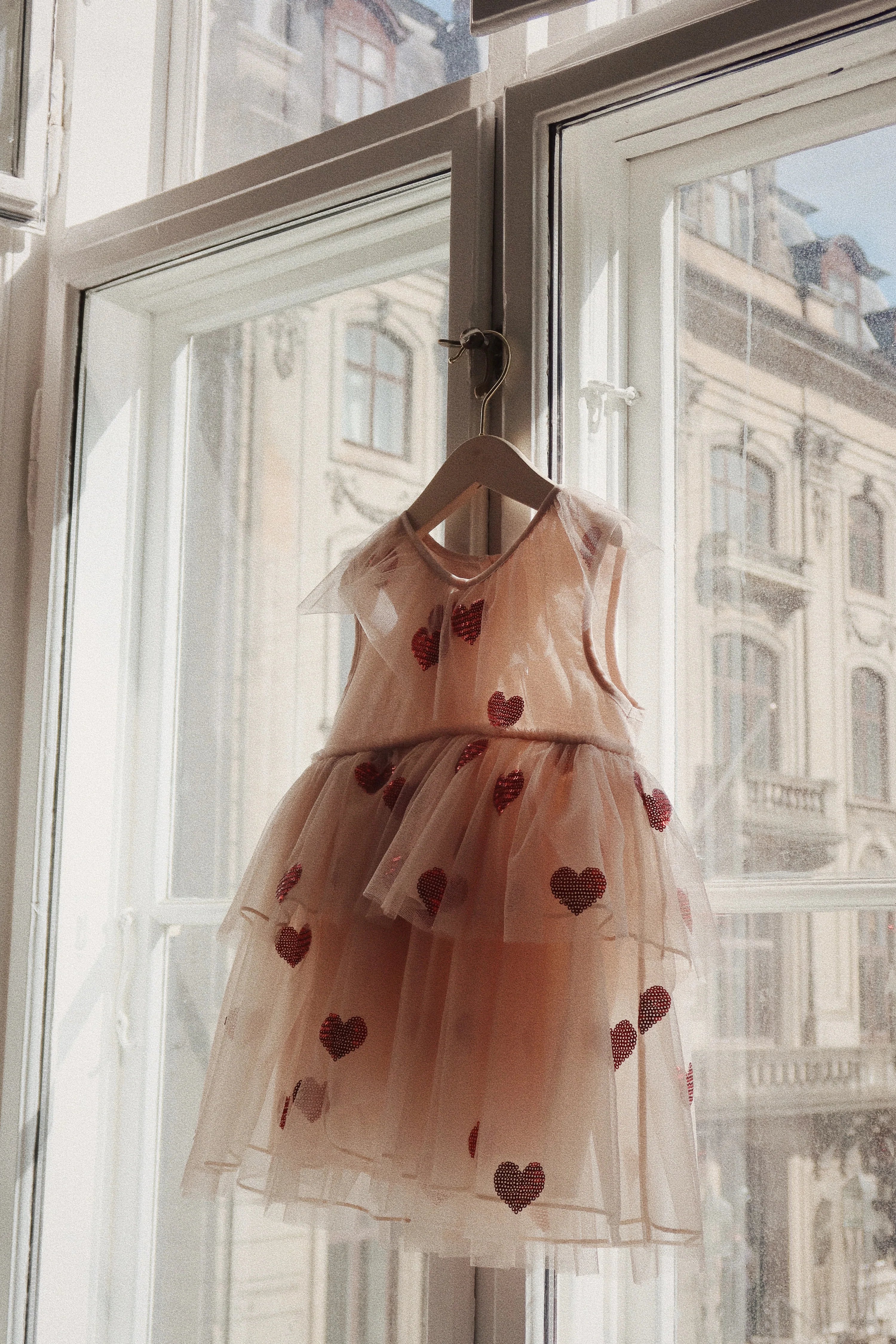 Yvonne robe fée - coeur sequins rouge — 2 ans