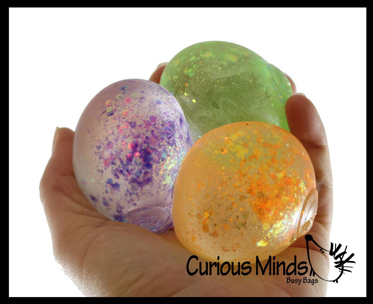 Balle anti stress épaisse à paillettes et à gel 13
