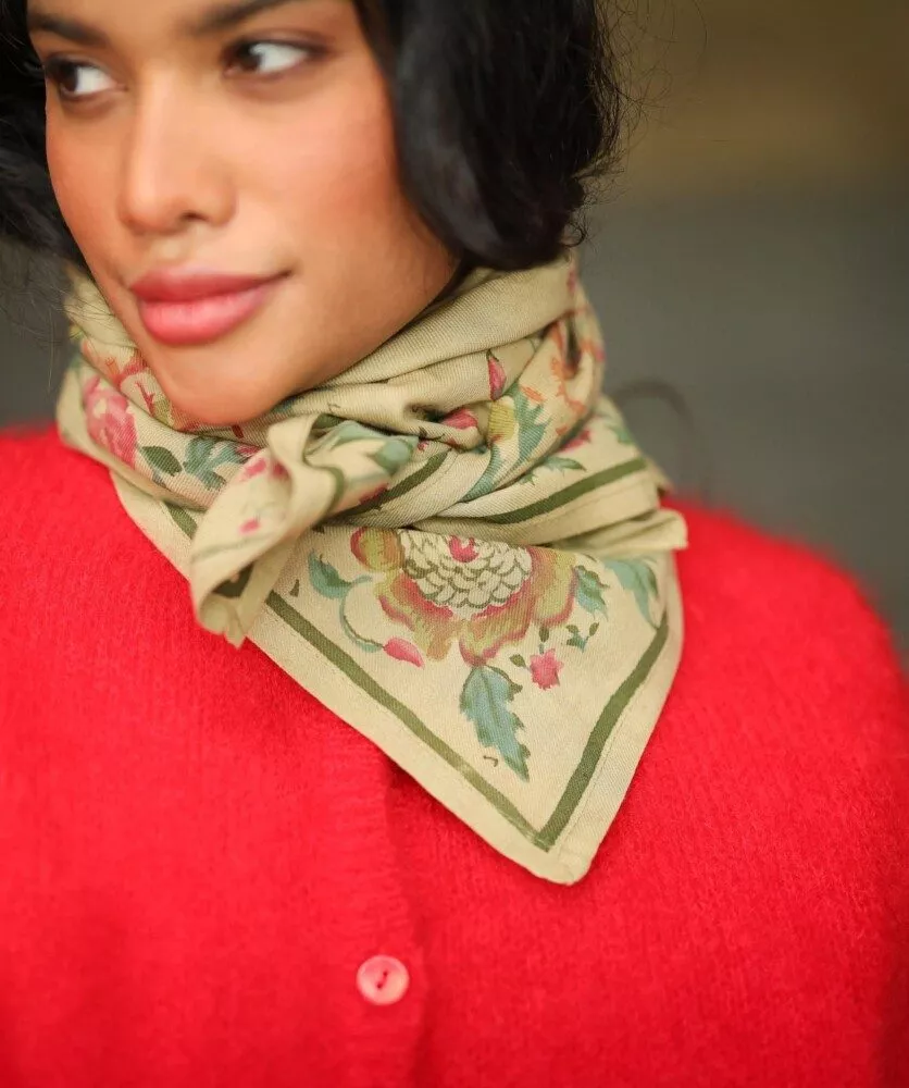 Foulard grand format Jeanet amande 3