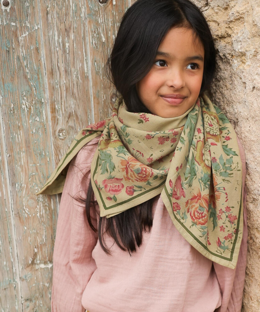 Foulard grand format Jeanet amande 4