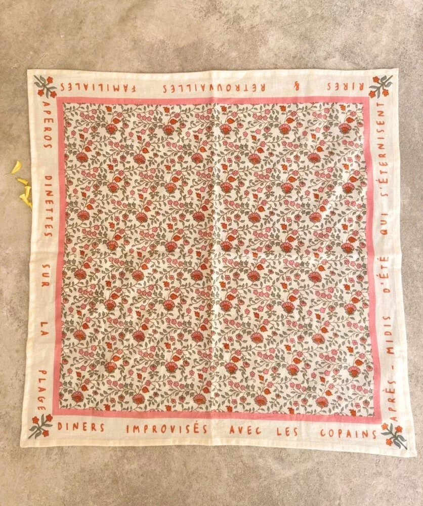 Foulard grand format Rosa sorbet d’été 2
