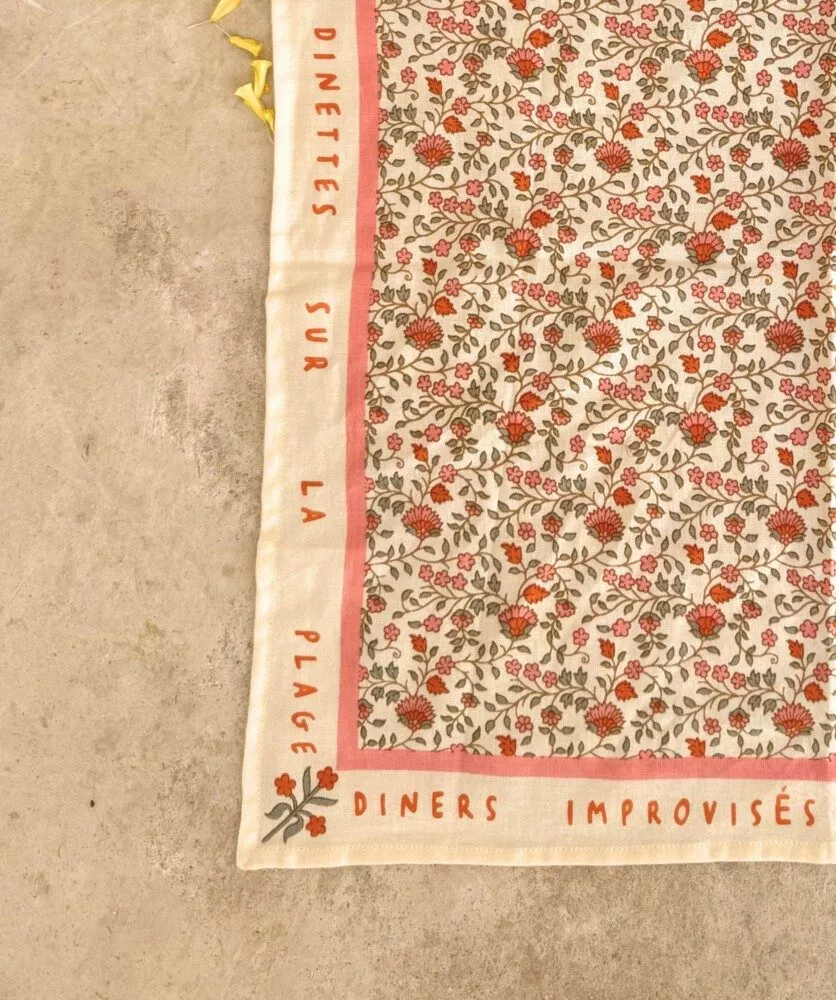 Foulard grand format Rosa sorbet d’été 3