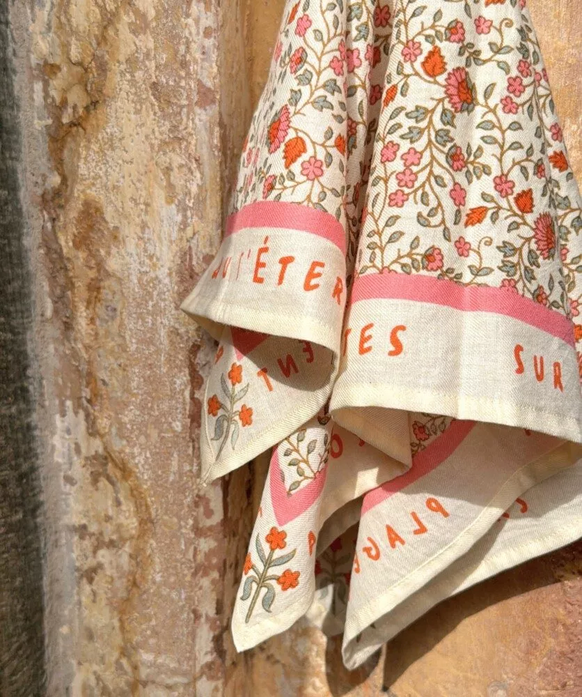 Foulard grand format Rosa sorbet d’été 4