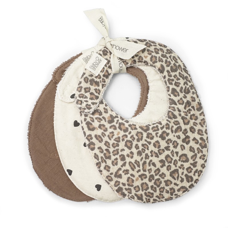 Lot 3 bavoirs wild print