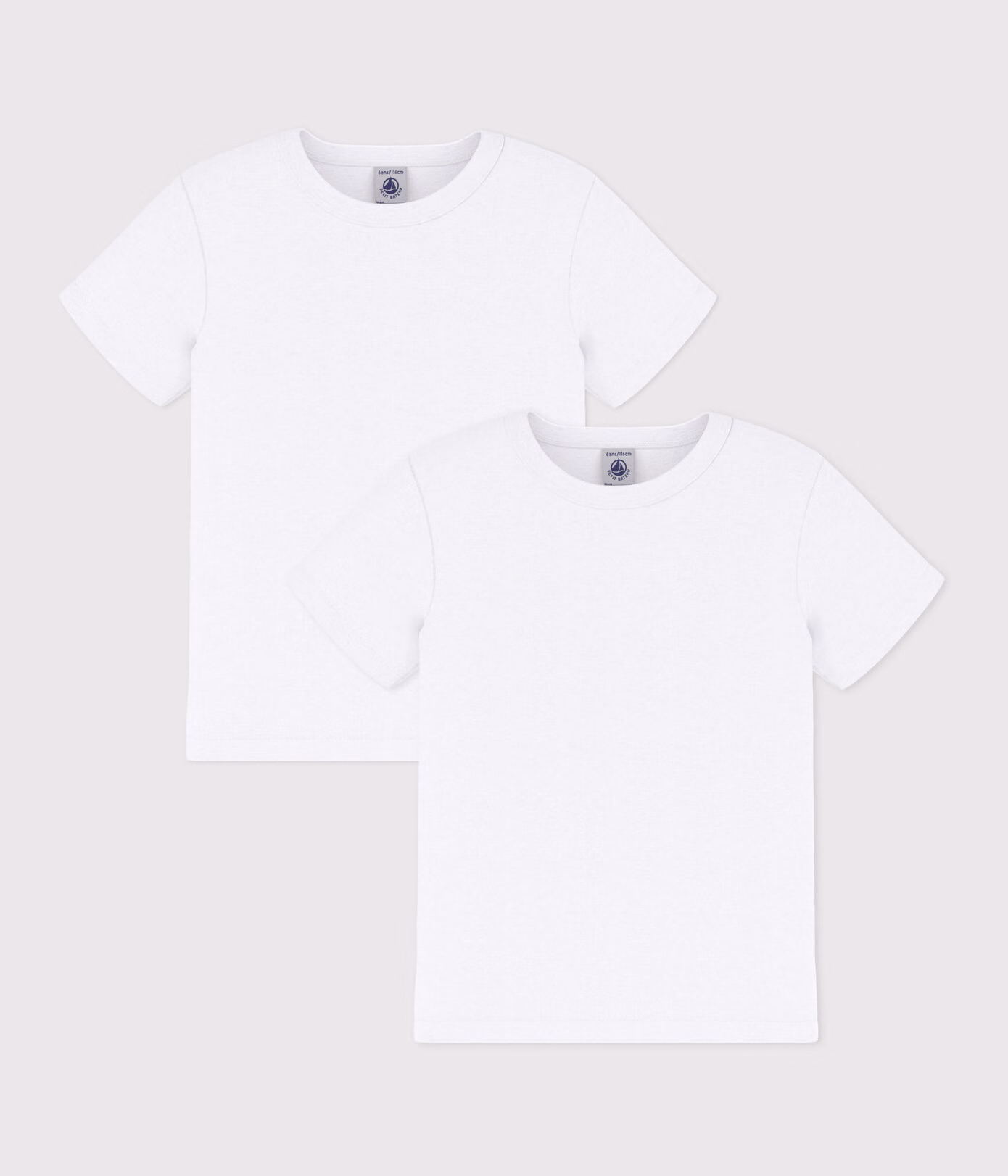 Lots de 2 tee-shirts manches courtes blancs petit garçon