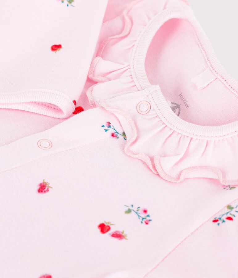 Pyjama bébé en coton à col fleuri 5