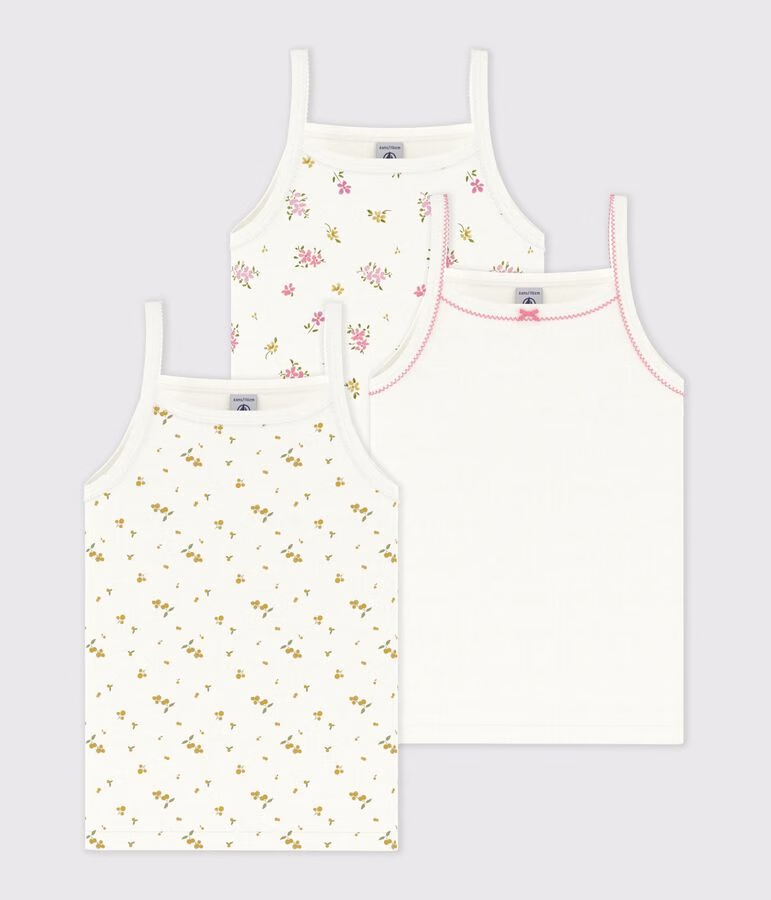 Lot de débardeurs enfant en coton imprimé fleuri 2