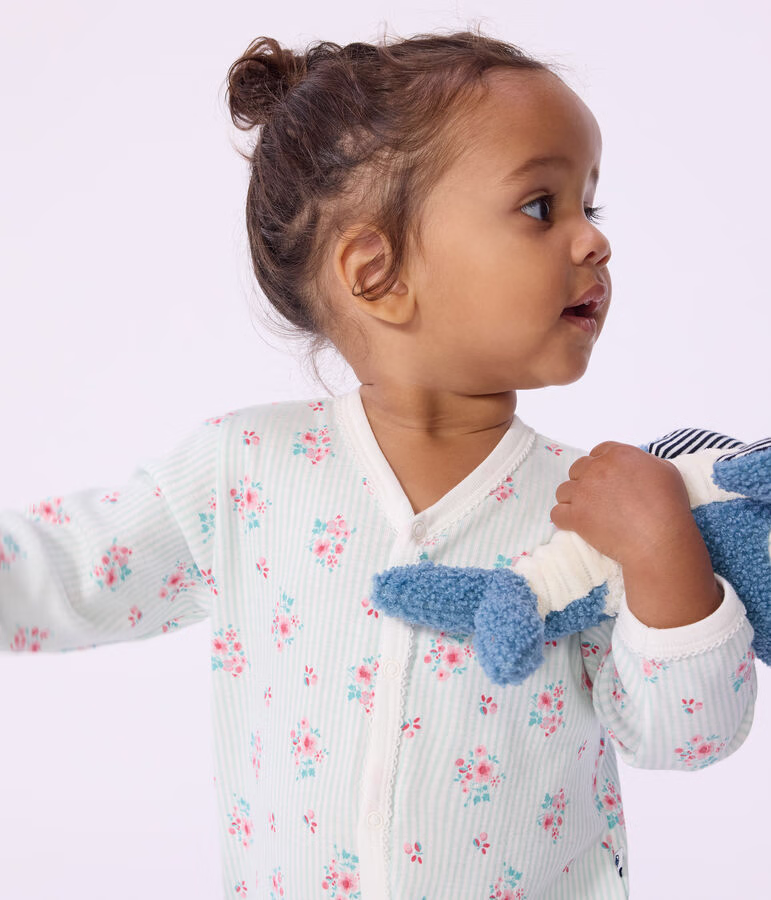 Pyjama bébé en coton imprimé fleuri 4