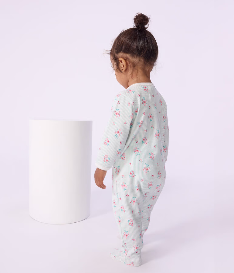 Pyjama bébé en coton imprimé fleuri 5