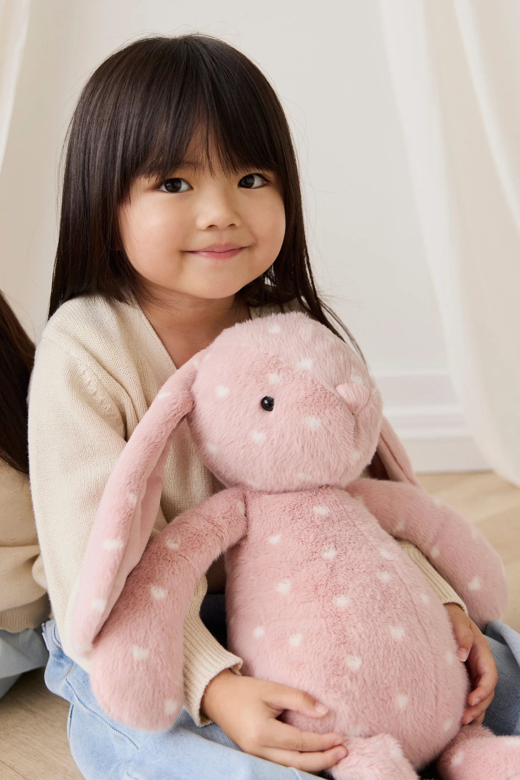 Lapin Pénélope 45 cm rose  4