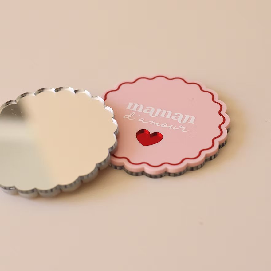 Miroir de poche "maman adorée"  2