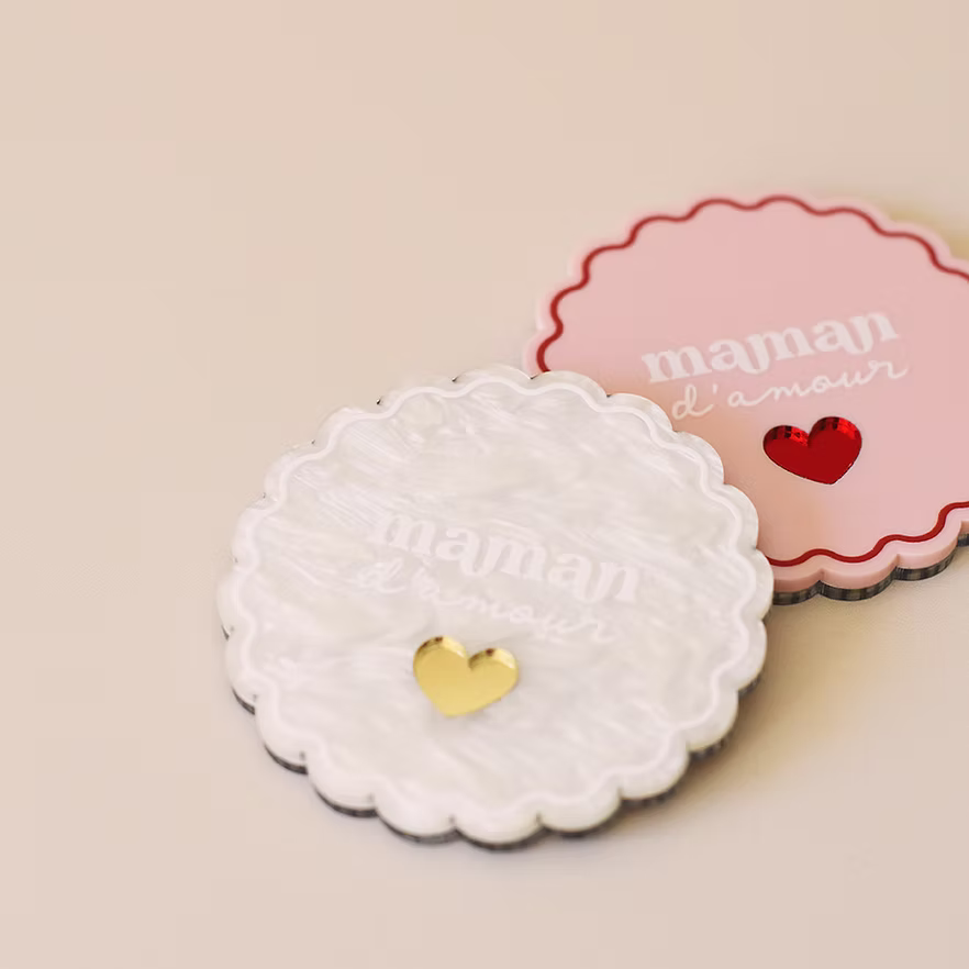 Miroir de poche "maman adorée"  3