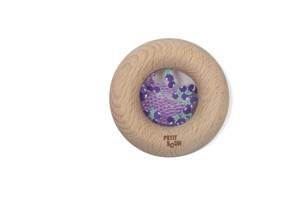 Hochet sensoriel Donut Aubergines