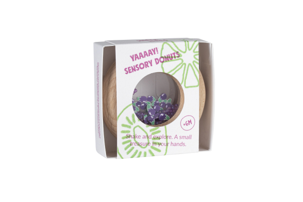 Hochet sensoriel Donut Aubergines 2