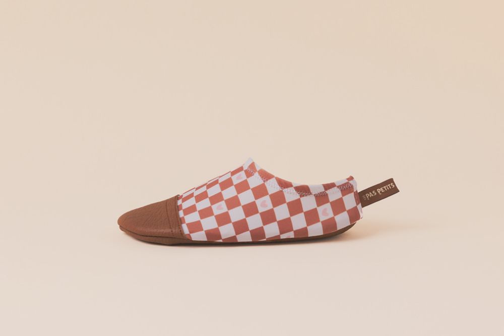 Chaussons Les Pas Petits Coeurs damiers / coeur  5