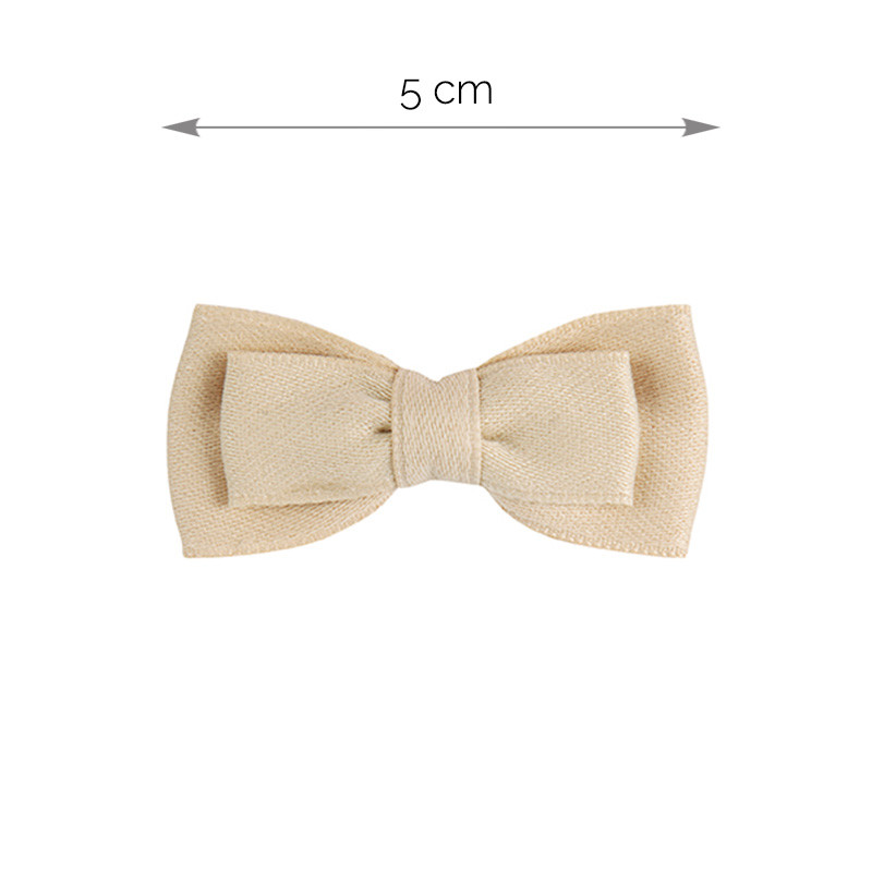 Pince à cheveux avec un petit noeud en satin — Lin
