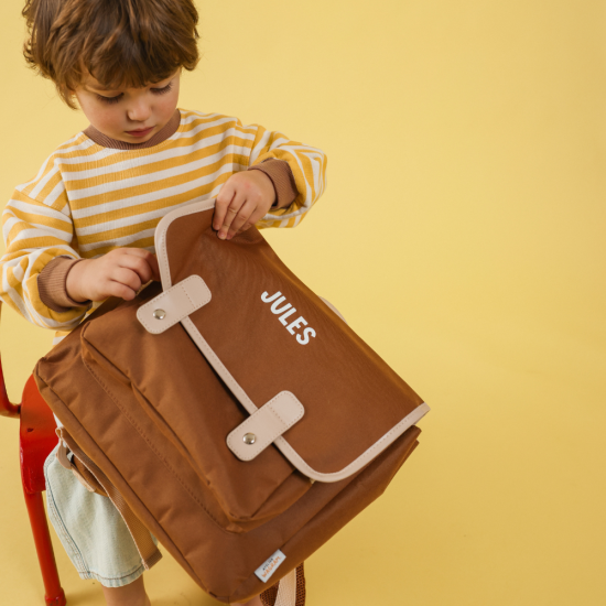 Petit cartable maternelle marron