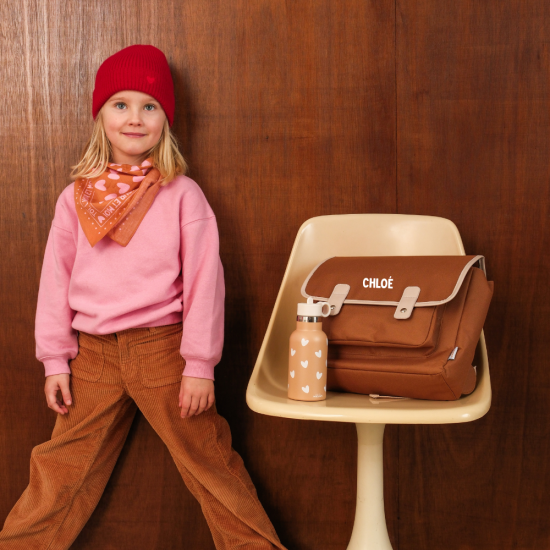 Petit cartable maternelle marron 3