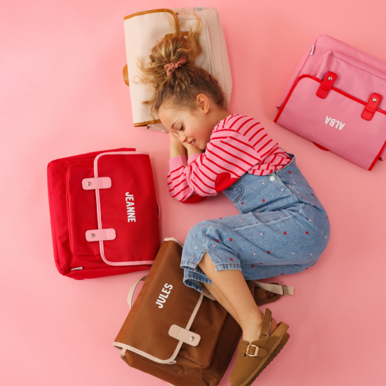Petit cartable maternelle marron 5