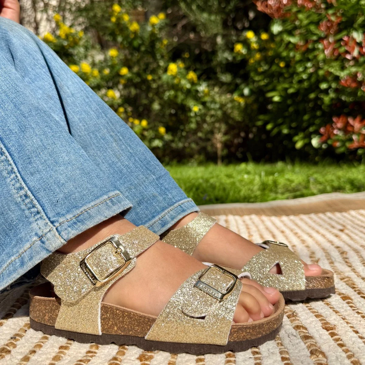 Salomé – Sandales Enfant à Brides, Confort Paillettes Multi  3