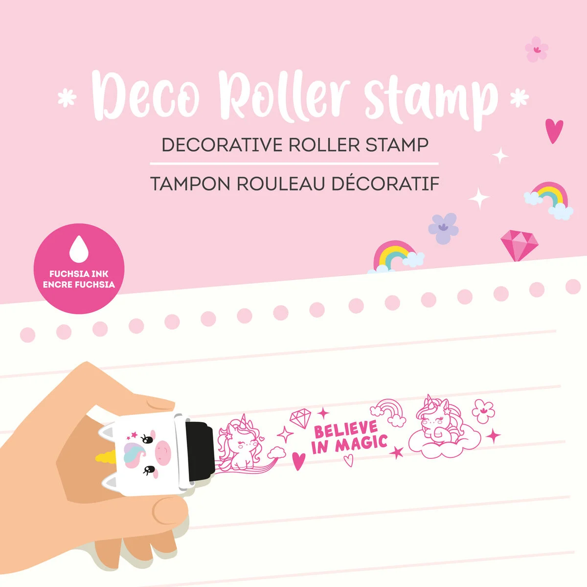 Tampon Rouleau Décoratif - Licorne 3