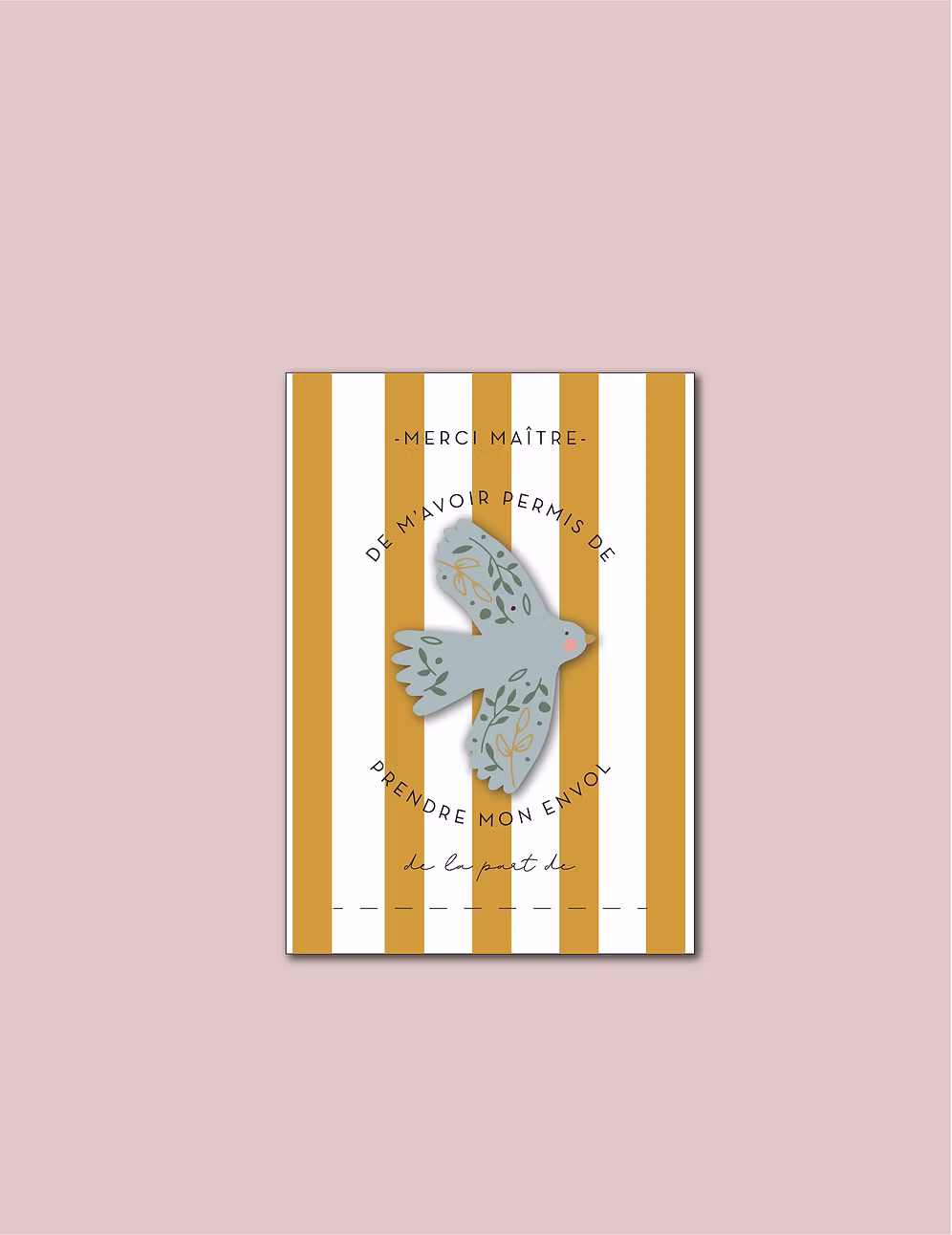Pin's “Oiseau” Merci Maitresse 