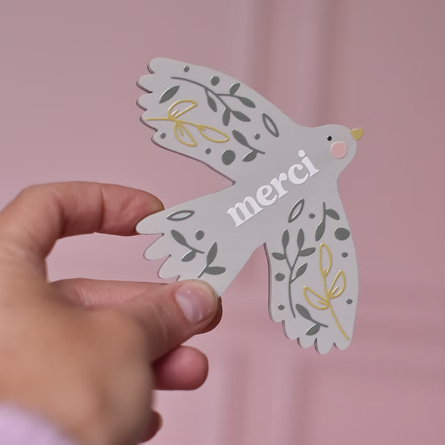 Miroir de poche fin d'année scolaire "Oiseau" 