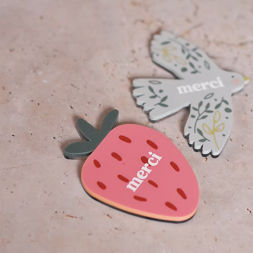 Miroir de poche fin d'année scolaire "Fraise"   3
