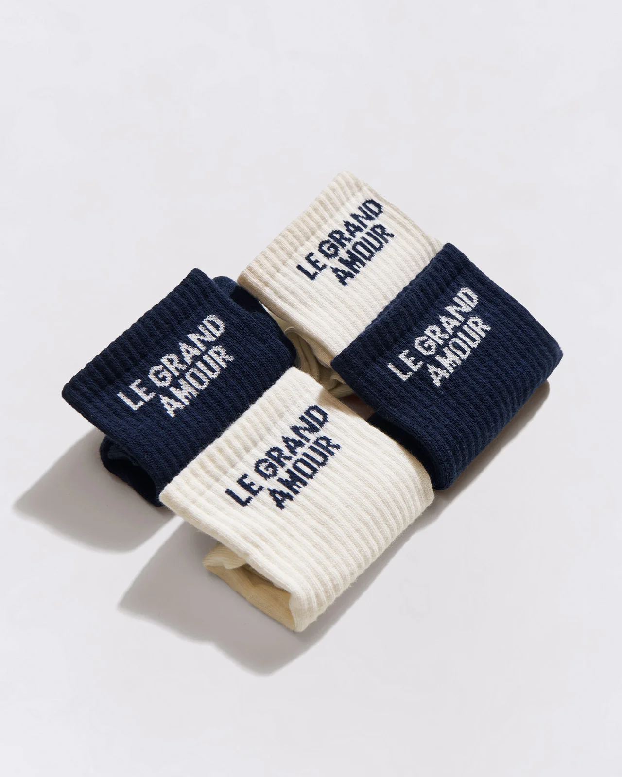 Les chaussettes le grand amour - crème 4
