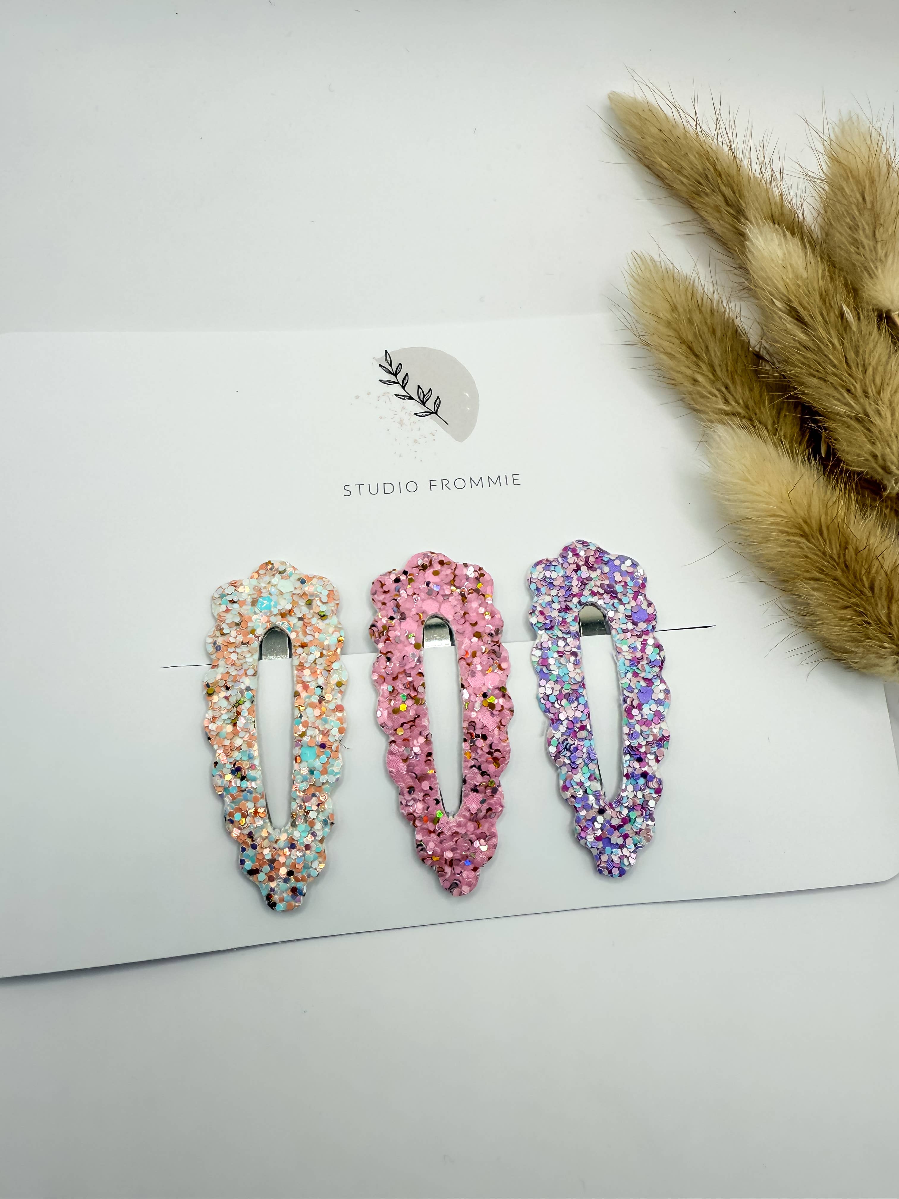 Barrettes x3 à paillettes 