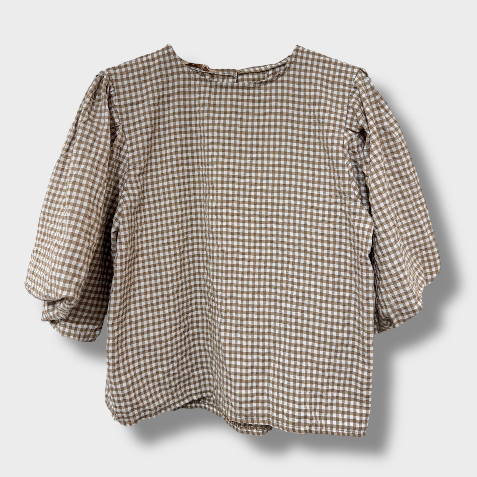 Blouse vichy manches ballon 3