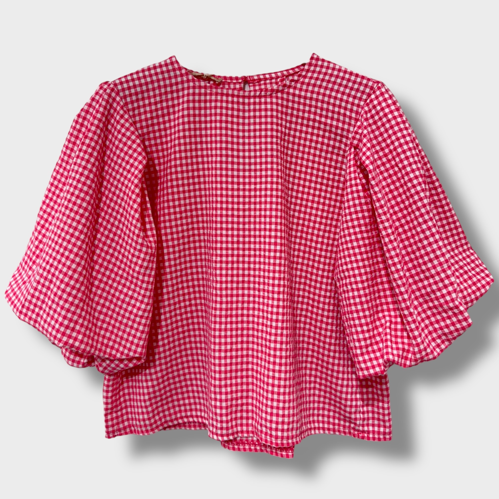 Blouse vichy manches ballon 4